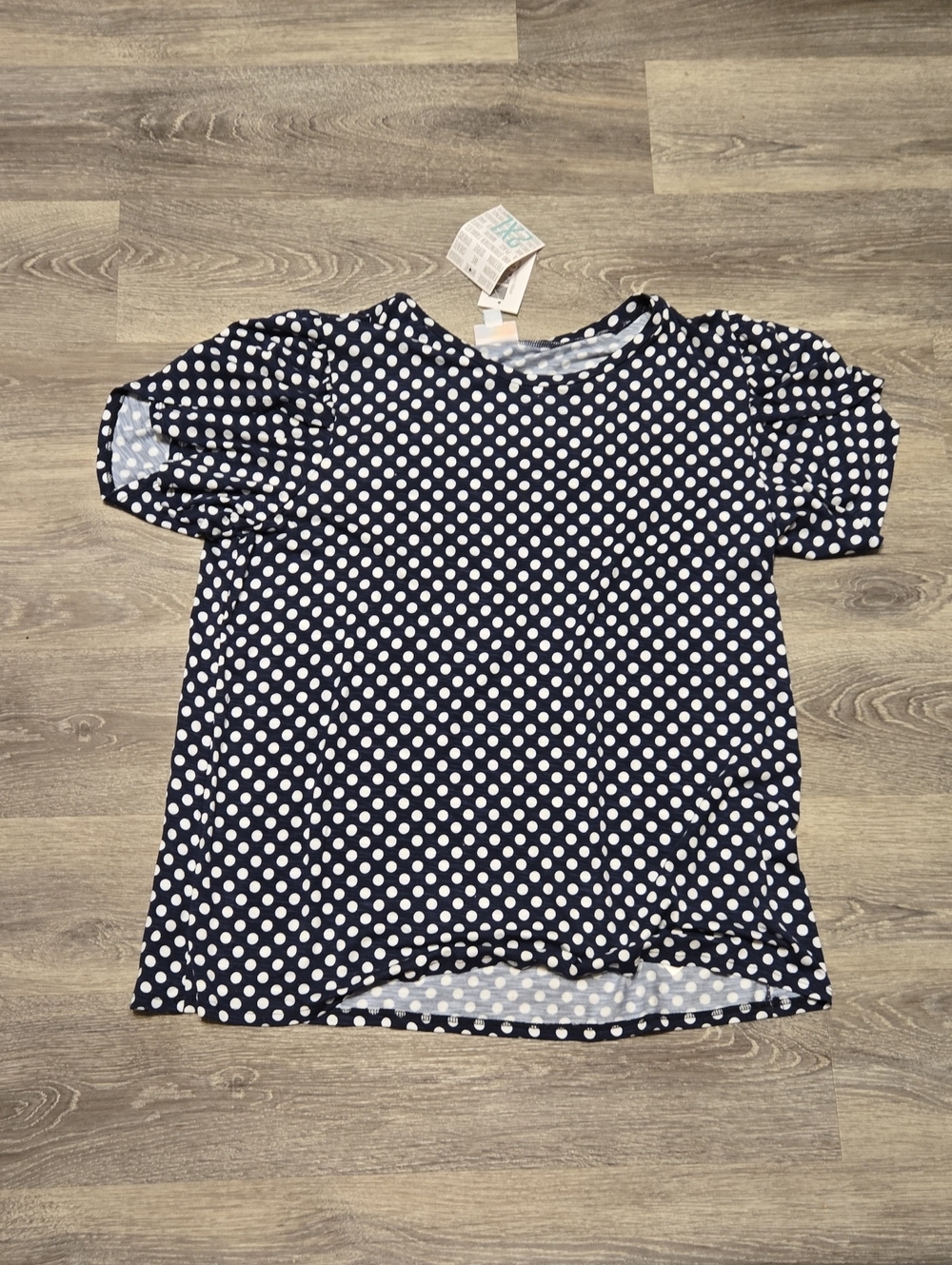 NWT Lularoe Olive Top Navy And White Polka Dot Size 2X